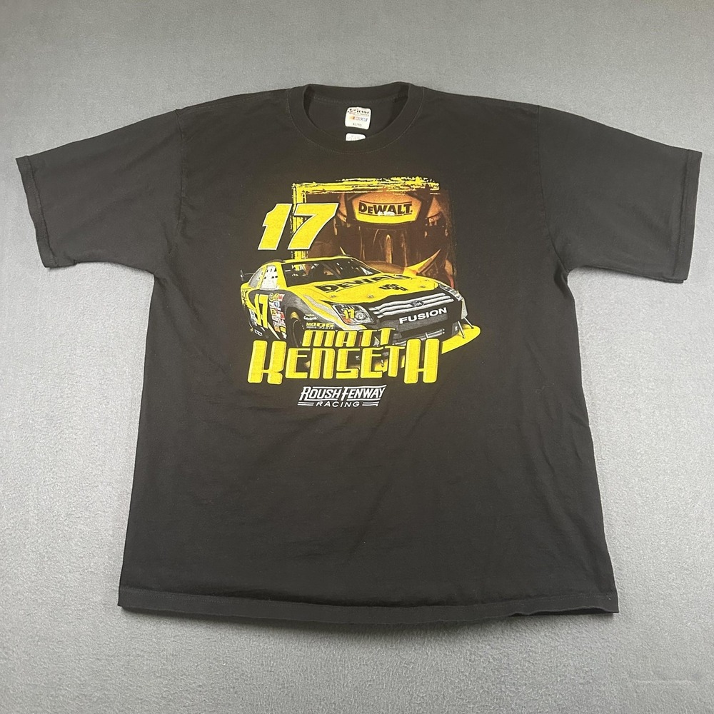Matt‎ Kenseth NASCAR Shirt Mens XL Black 17 DeWalt Roush Fenway Graphic Racing